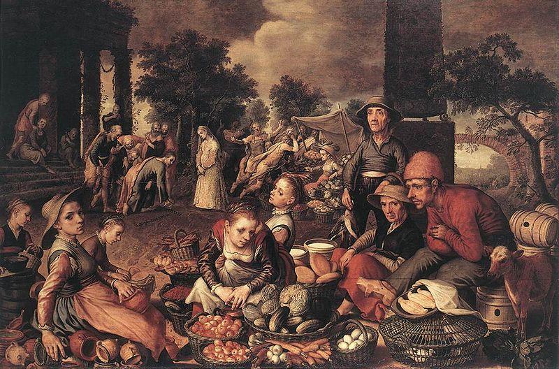 Pieter Aertsen Christ and the Adulteress Sweden oil painting art